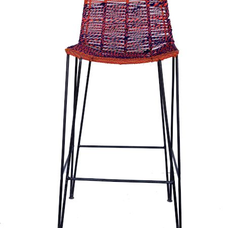 Tella Metal Woven Bar Stool Multicolor